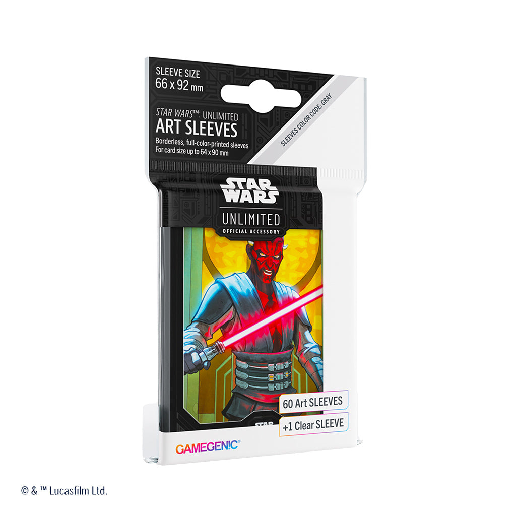 GameGenic: Art Sleeves - Star Wars: Unlimited - Darth Maul (Grey 60ct +1)