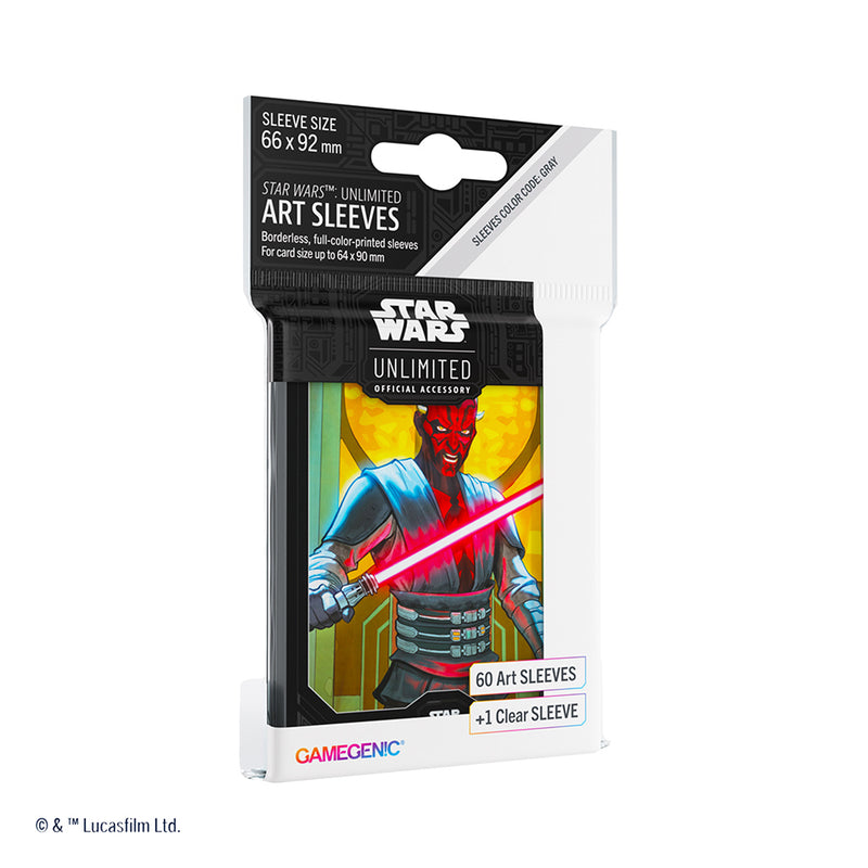 GameGenic: Star Wars: Unlimited Art Sleeves - Darth Maul (Grey 60ct +1)