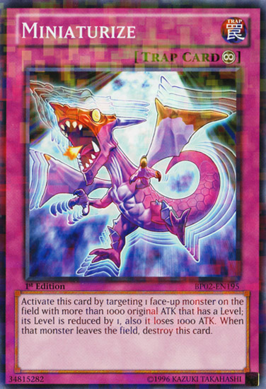 Miniaturize (Mosaic Rare) (BP02-EN195) Mosaic Rare - Near Mint 1st Edition