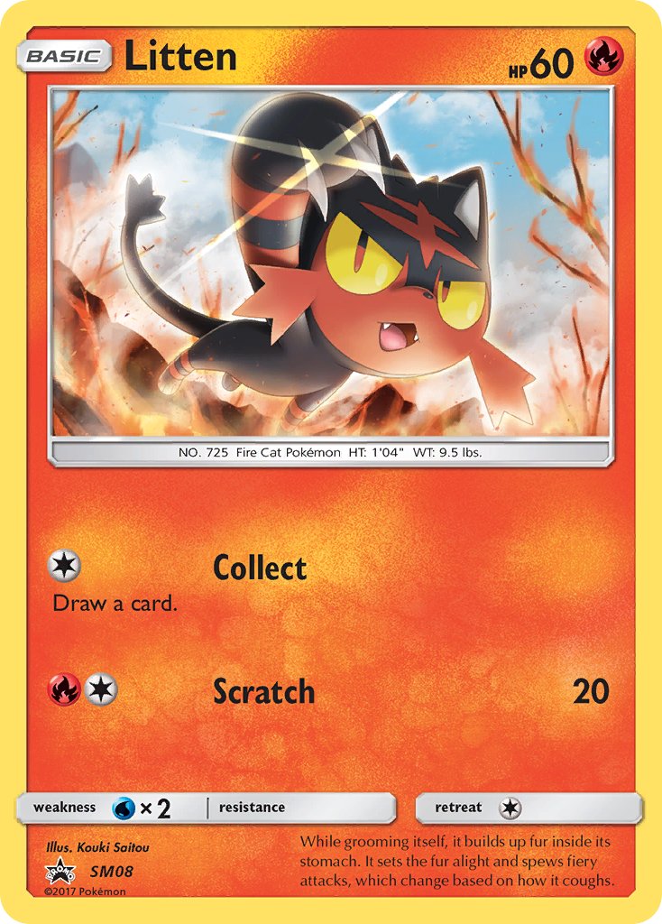 Litten  - SM08 (SM:PR) Promo - Near Mint Holofoil