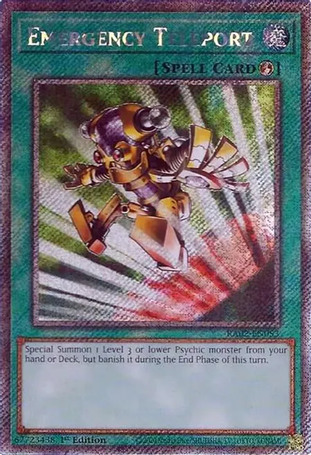 Emergency Teleport (RA02-EN053) Platinum Secret Rare - Near Mint 1st Edition