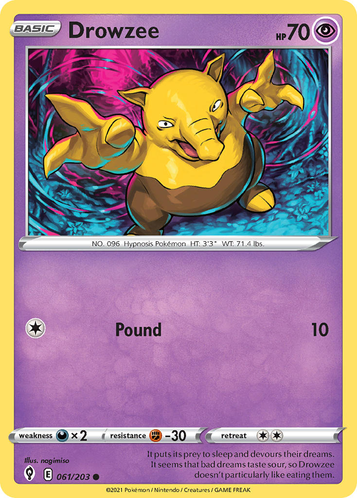 Drowzee - 061/203 (SWSH07) Common - Near Mint