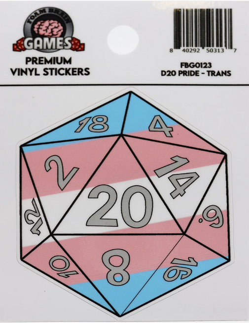 D20 Sticker - Transgender Pride