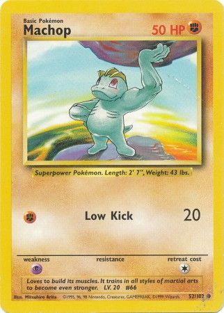 Machop - 052/102 (BS) Common - Near Mint