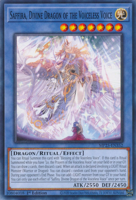 Saffira, Divine Dragon of the Voiceless Voice (MP25-EN352)