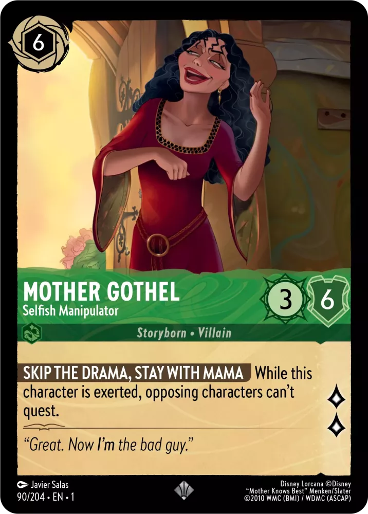 Mother Gothel - Selfish Manipulator (The First Chapter 90/204) Super Rare - Near Mint