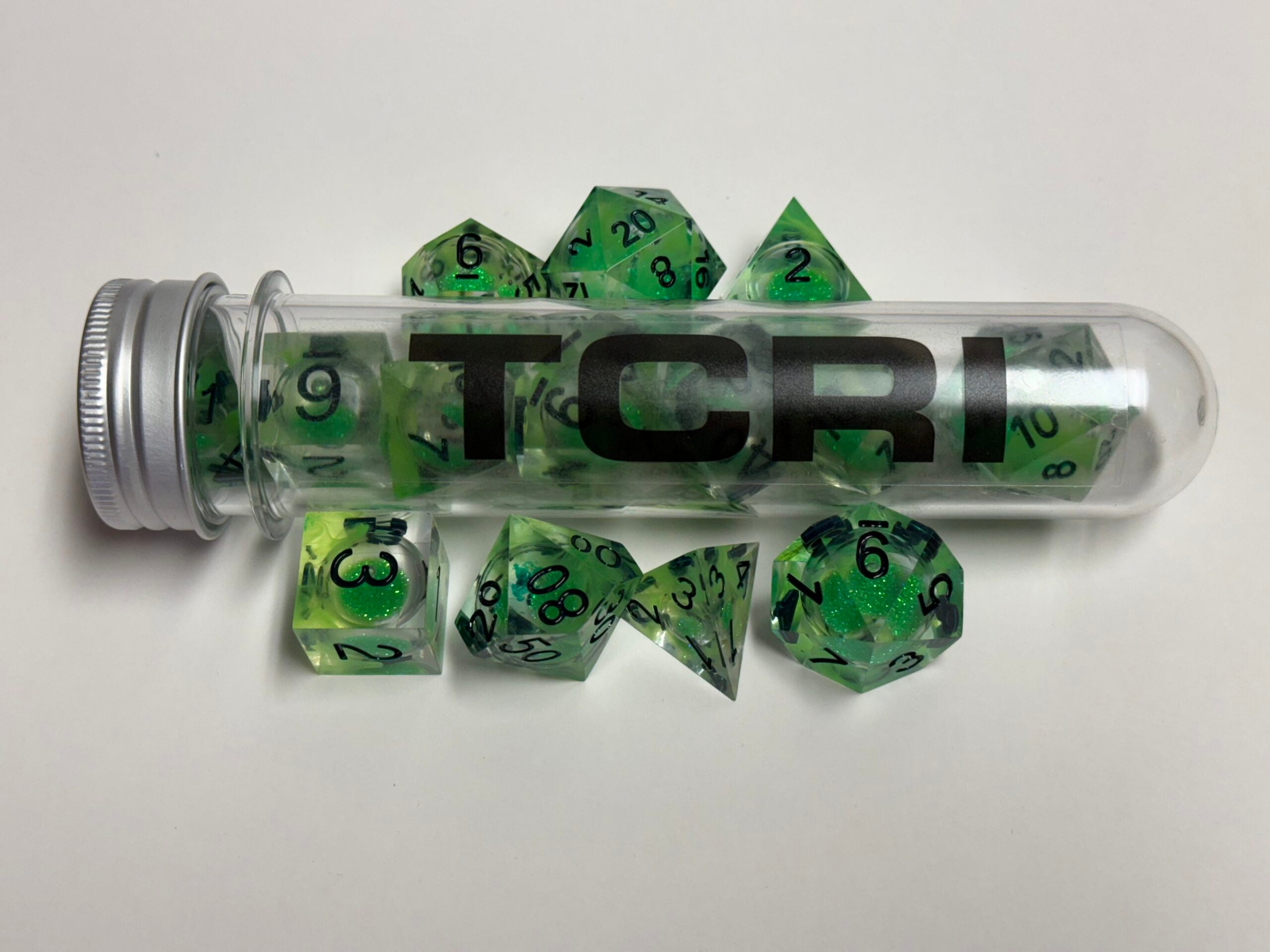 TMNT & Other Strangeness RPG: Mutagen Green Liquid Core Dice Set