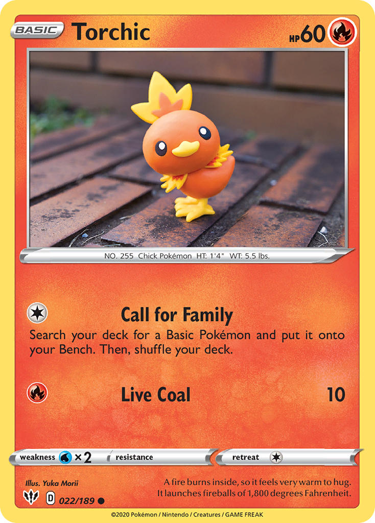 Torchic - 022/189 (SWSH03) Common - Near Mint