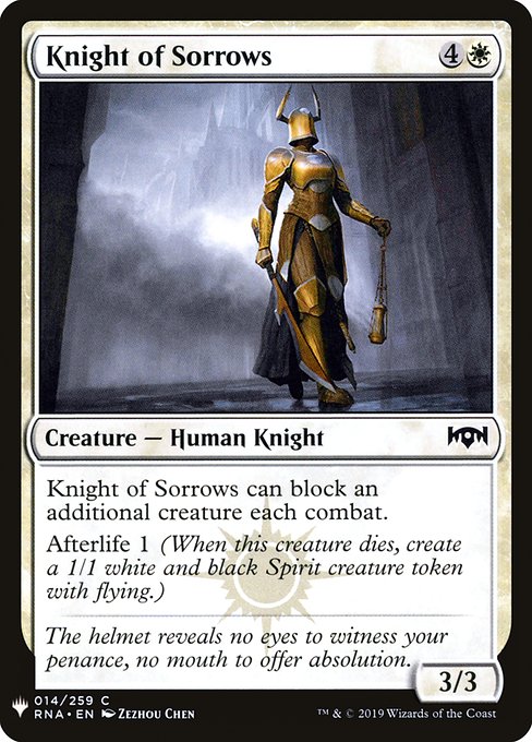 Knight of Sorrows [Mystery Booster #0148] (RNA-C)