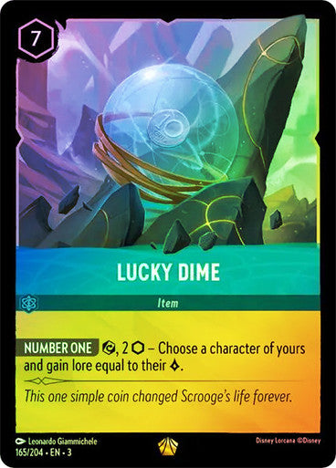 Lucky Dime (Into the Inklands 165/204) Legendary - Near Mint Cold Foil