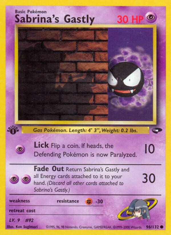 Sabrina's Gastly - 96/132 (G2) Common Light Play 1st Edition