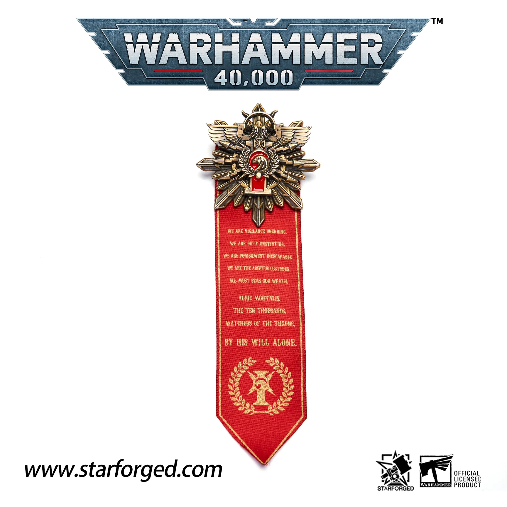 Starforged: Warhammer 40K - Seal & Badge - Adeptus Custodes: Mark of the Ten Thousand
