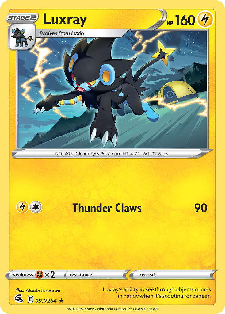 Luxray - 093/264 (SWSH08) Rare - Near Mint