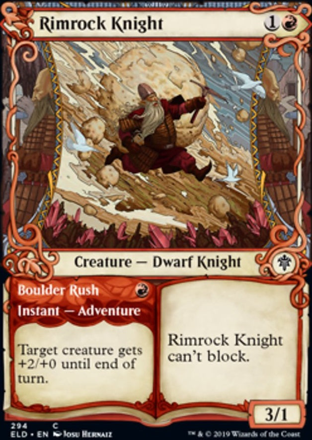 Rimrock Knight // Boulder Rush [#294 Showcase] (ELD-C)