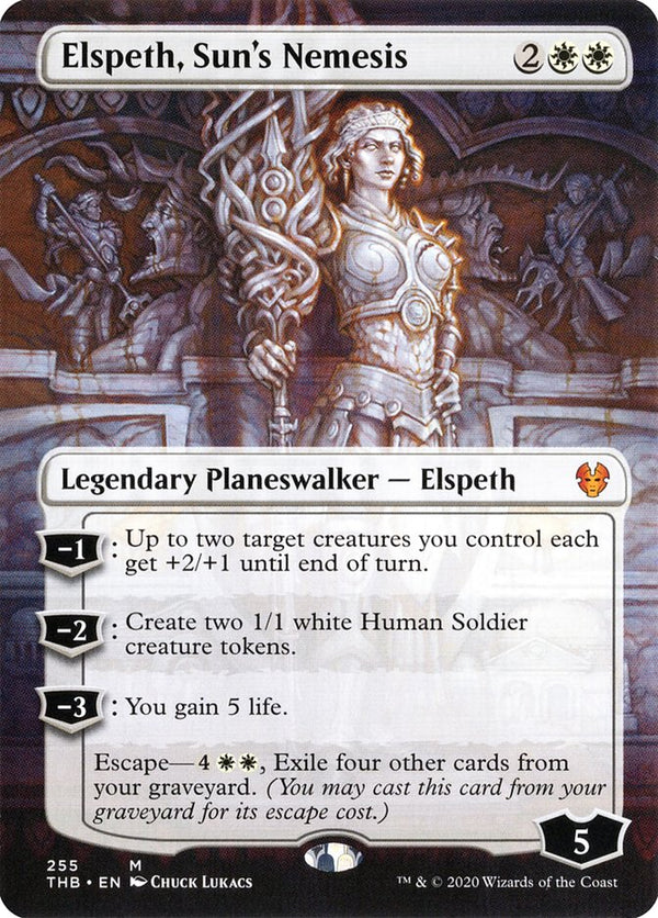 Elspeth, Sun's Nemesis [#255 Borderless Planeswalker] (THB-M)