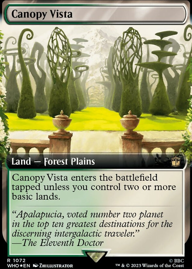 Canopy Vista [#1072 Surge Foil Extended Art Reprint] (WHO-R)