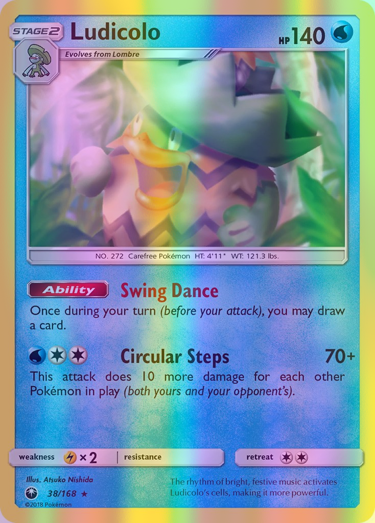 Ludicolo - 038/168 (CES) Holo Rare - Near Mint Reverse Holofoil