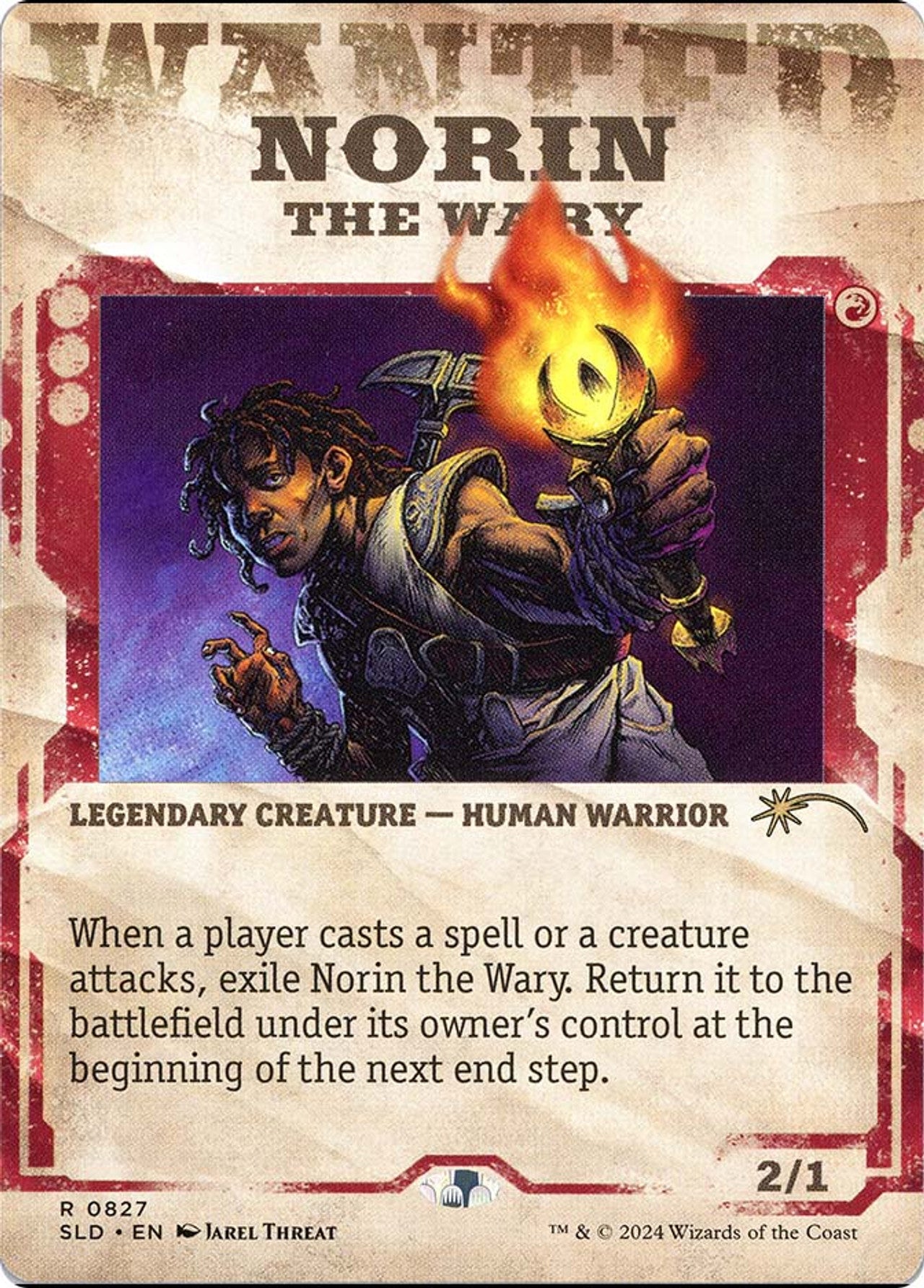 Norin the Wary [#0827] (SLD-R) Wanted Poster