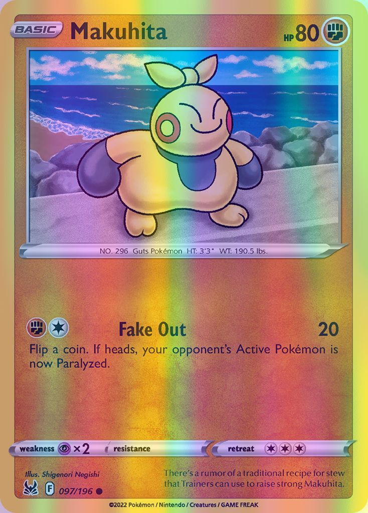 Makuhita - 097/196 (SWSH11) Common - Near Mint Reverse Holofoil