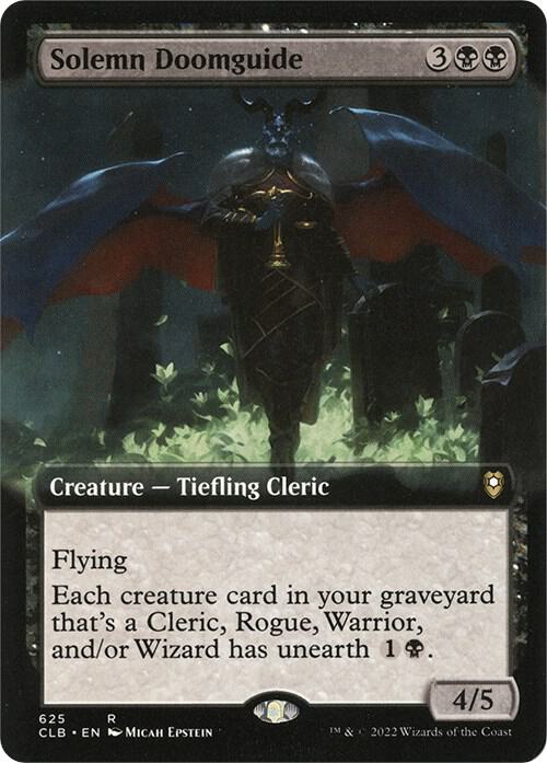 Solemn Doomguide [#625 Extended Art Commander Decks] (CLB-R)