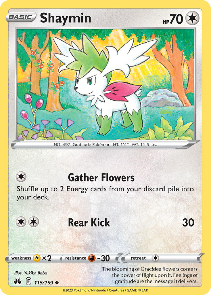 Shaymin - 115/159 (CRZ) Uncommon -  Near Mint