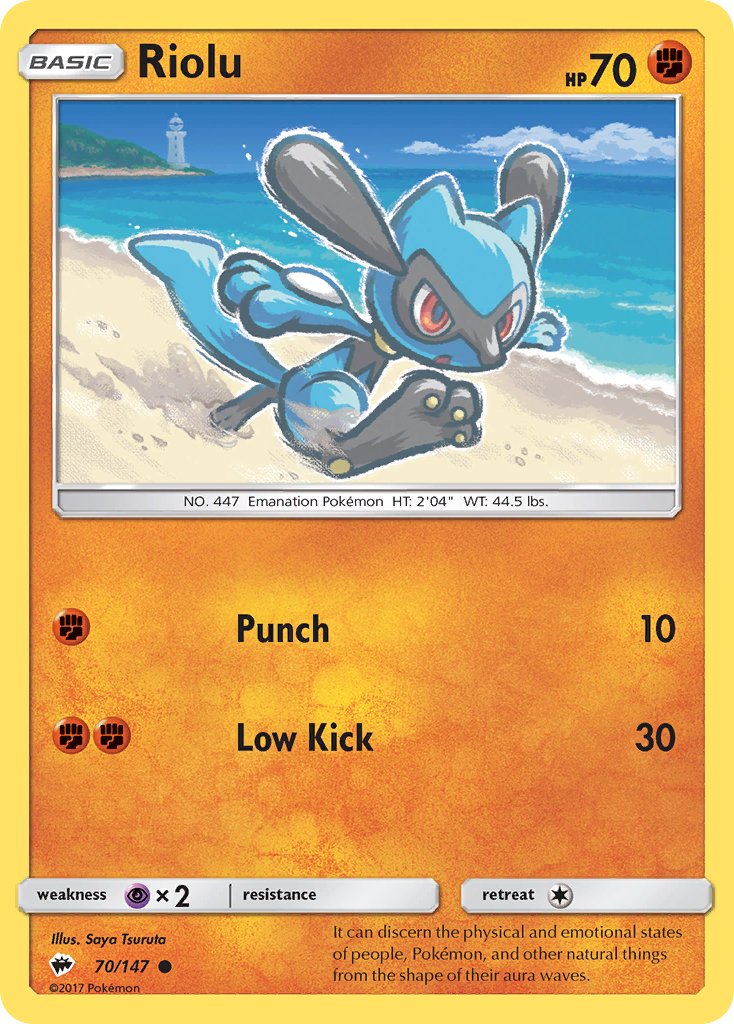 Riolu - 070/147 (SM:BUS) Common - Near Mint