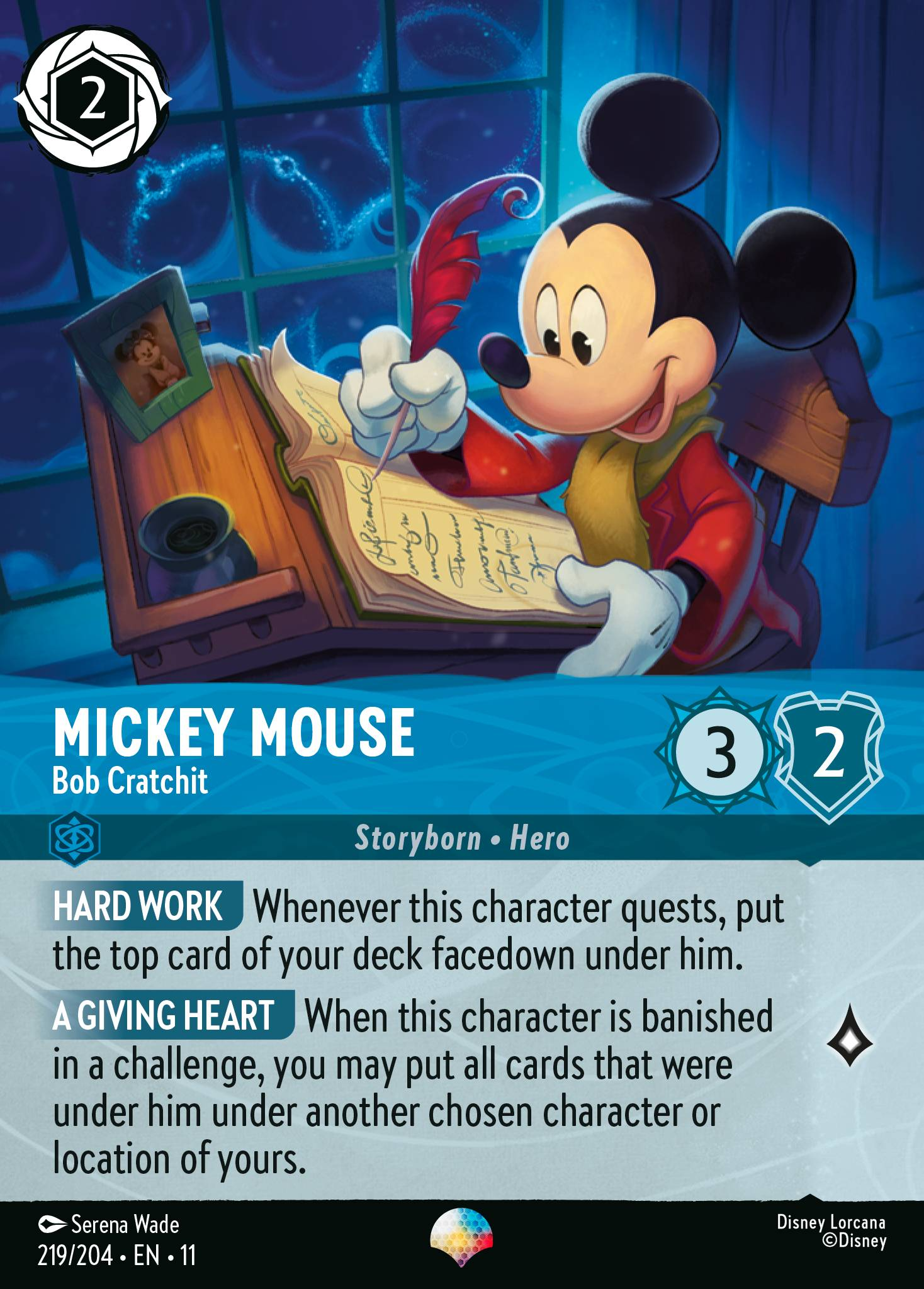 Mickey Mouse - Bob Cratchit  (219/204 - Winterspell)  Epic
