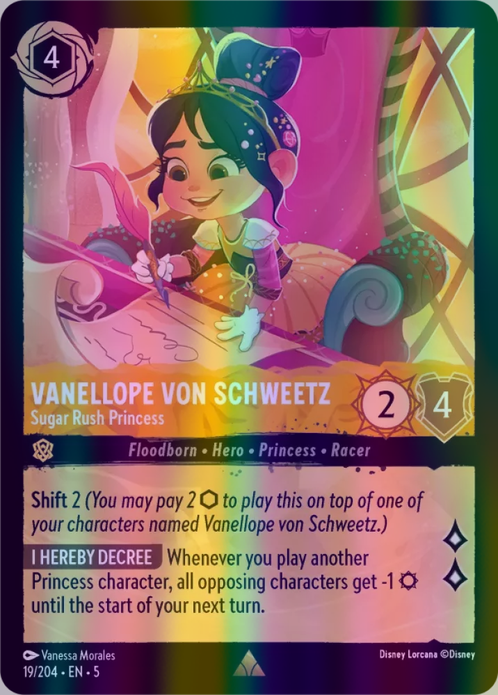 Vanellope von Schweetz - Sugar Rush Princess (Shimmering Skies 019/204) Rare - Near Mint Cold Foil