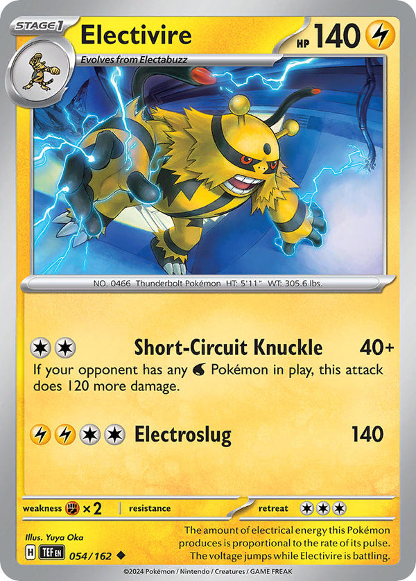 Electivire - 054/162 (TEF) Uncommon - Near Mint