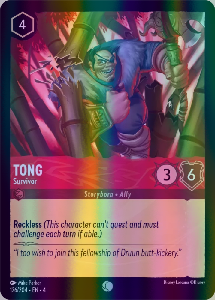 Tong - Survivor (Ursula's Return 126/204) Common - Near Mint Cold Foil