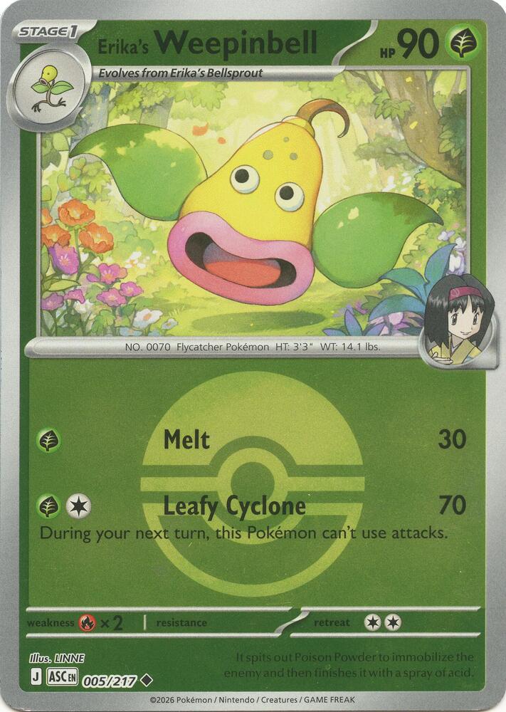 Erika's Weepinbell (Poke Ball) - 005/217 (ASC) Uncommon