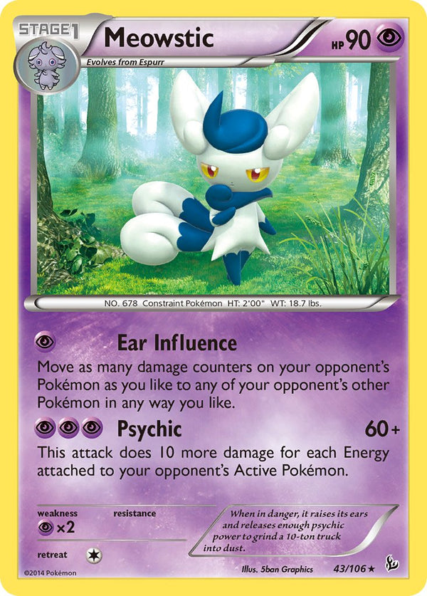 Meowstic - 043/106 (FLF) Rare - Near Mint