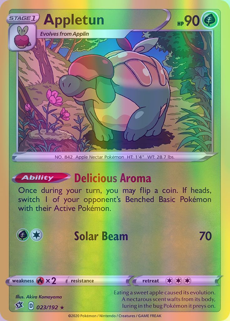 Appletun - 023/192 (SWSH02) Holo Rare - Near Mint Reverse Holofoil