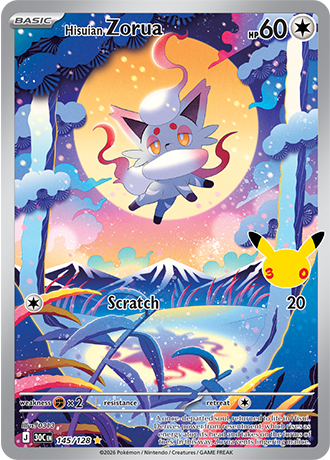 Hisuian Zorua - 145/128 (30C) Illustration Rare