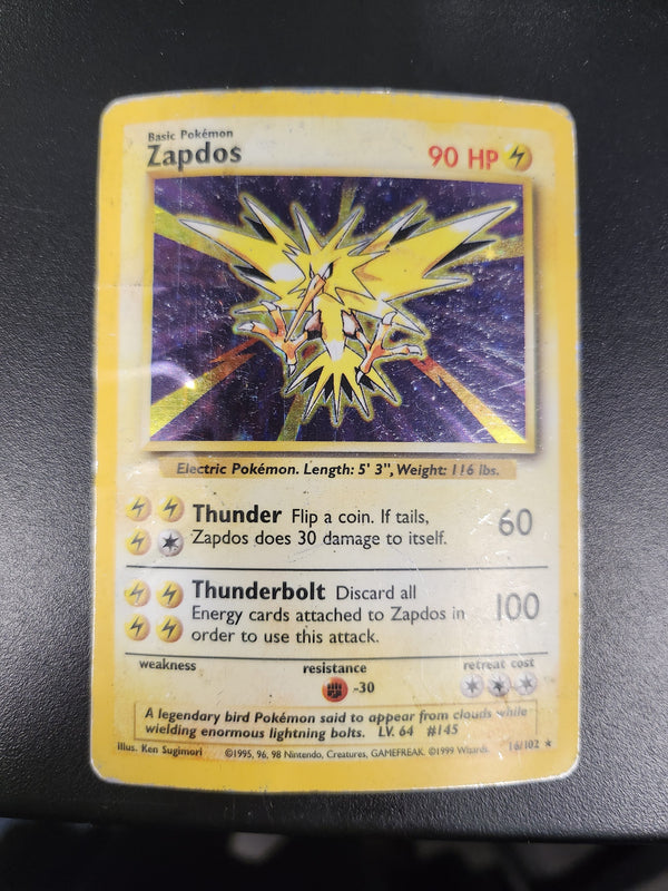 Zapdos - 016/102 (BS) Holo Rare - Damaged Holofoil