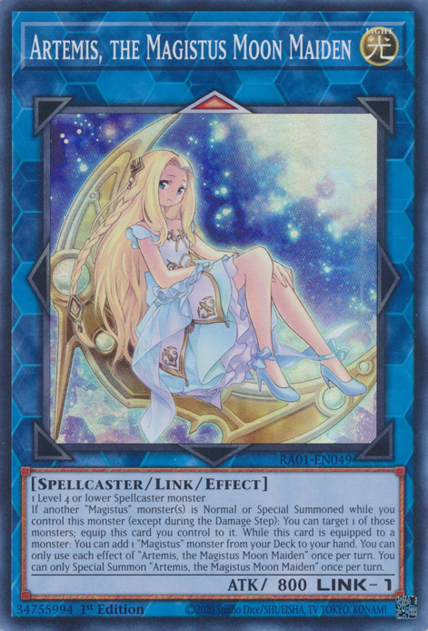 Artemis, the Magistus Moon Maiden (RA01-EN049) Secret Rare - Near Mint 1st Edition