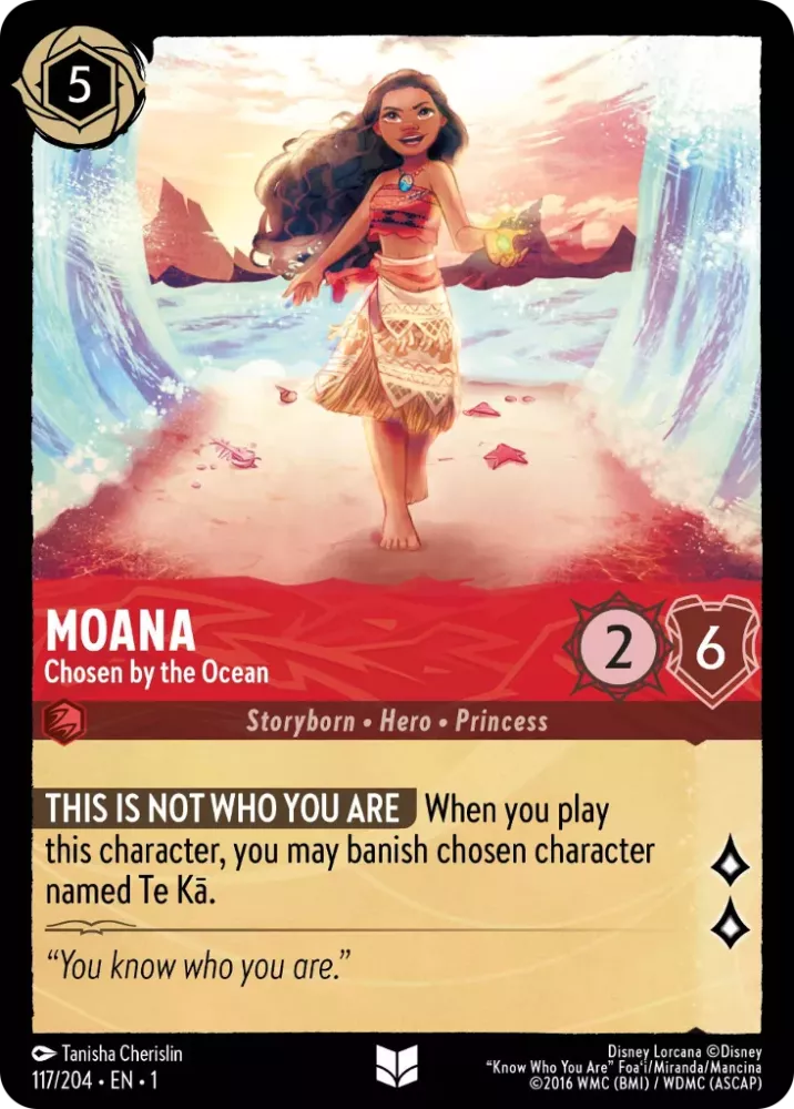 Moana - Chosen by the Ocean (The First Chapter 117/204) Uncommon - Near Mint