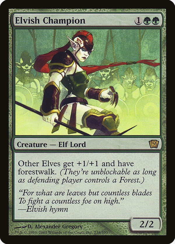 Elvish Champion (9ED-R-FOIL) Moderate Play