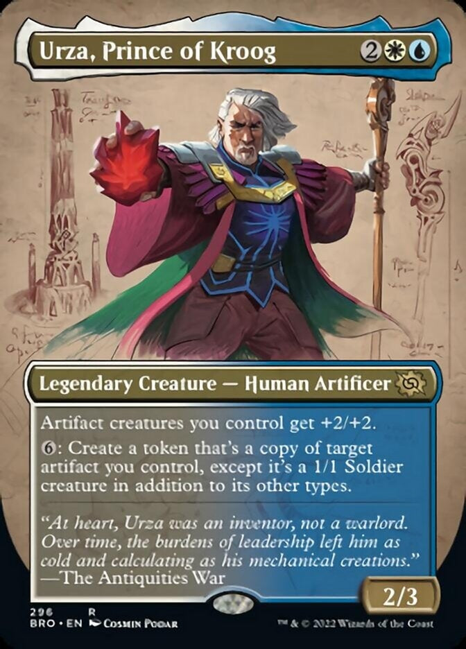 Urza, Prince of Kroog [#296 Arternate-Art Borderless] (BRO-R)