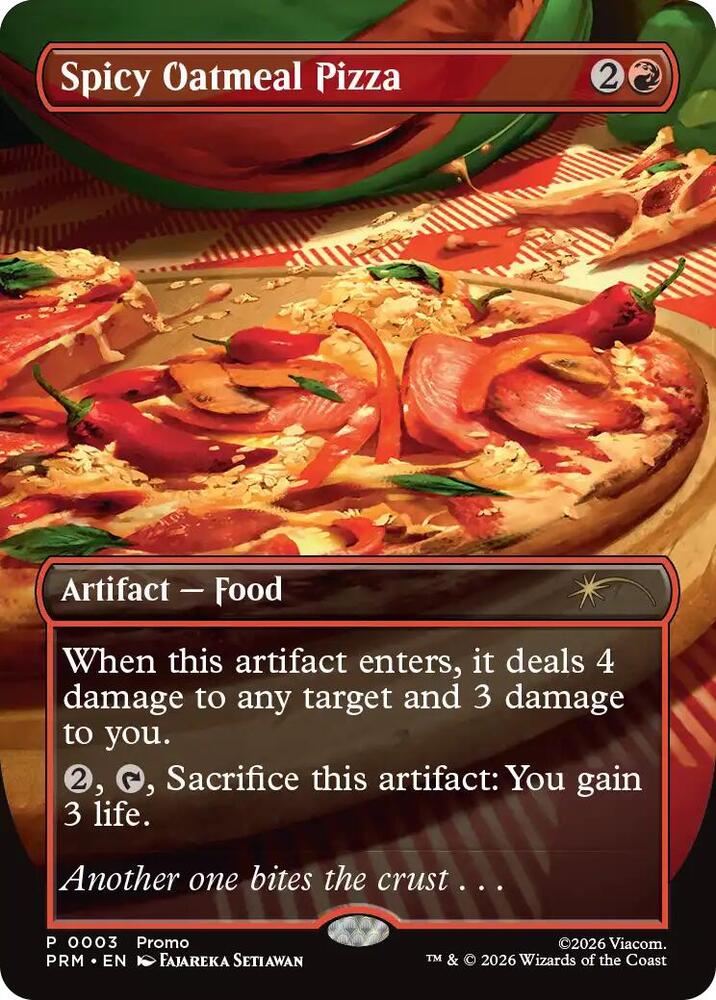 Spicy Oatmeal Pizza [ #0003 ] (PRM-P) Foil Near Mint