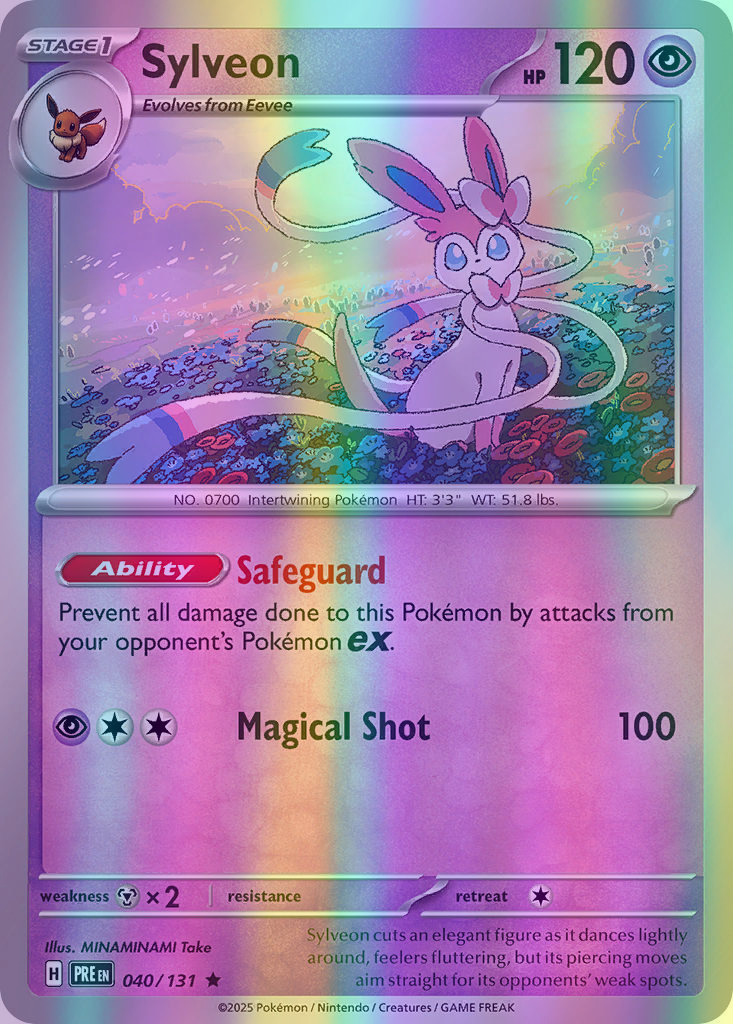 Sylveon - 040/131 (PRE) Rare - Near Mint Reverse Holofoil
