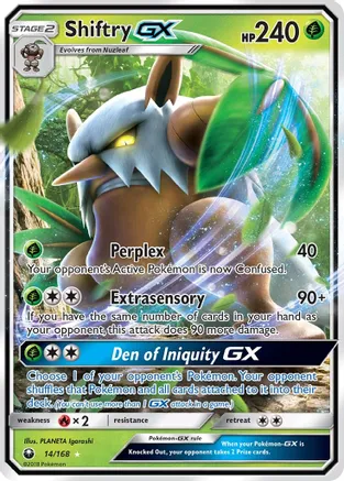 Shiftry GX - 014/168 (CES) Ultra Rare - Near Mint Holofoil