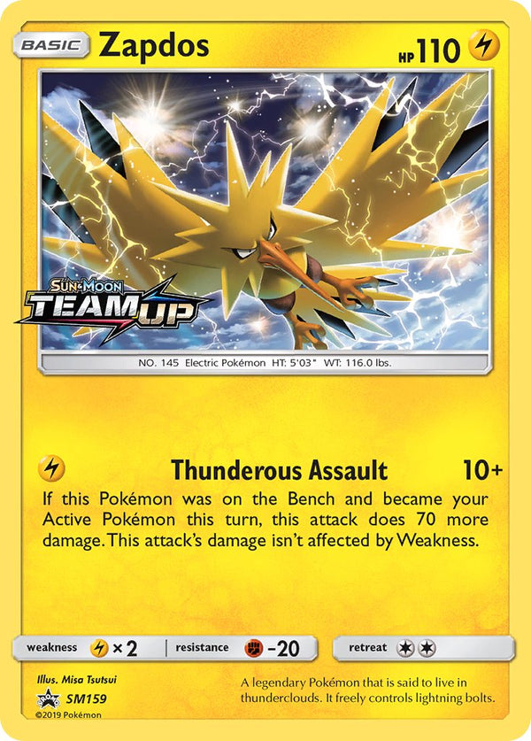 Zapdos (Prerelease) - SM159 (SM:PR) Promo - Near Mint Holofoil