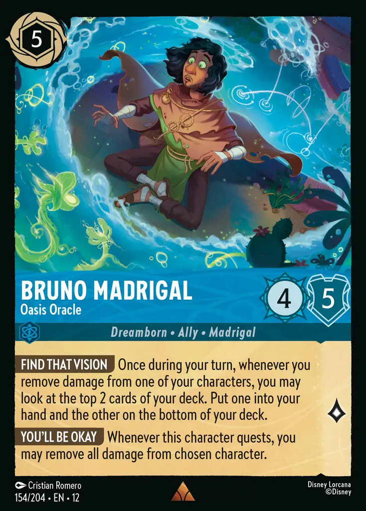 Bruno Madrigal - Oasis Oracle (Wilds Unknown 154/204) Rare