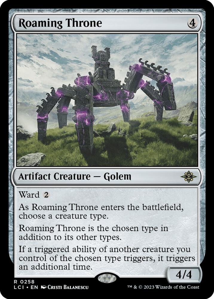 Roaming Throne [#0258] (LCI-R-FOIL) Moderate Play