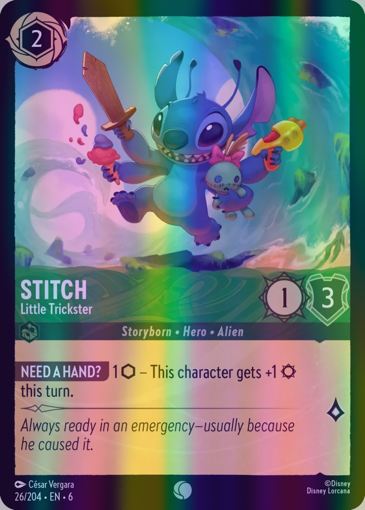 Stitch - Little Trickster (Azurite Sea 026/204) Common - Near Mint Cold Foil