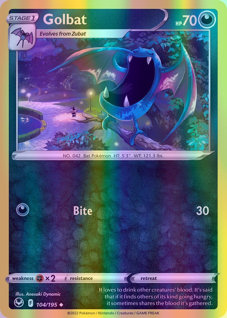 Golbat - 104/195 (SWSH12) Uncommon - Near Mint Reverse Holofoil