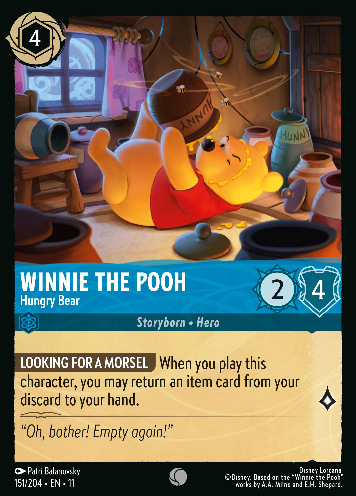 Winnie the Pooh - Hungry Bear (151/204 - Winterspell)  Common