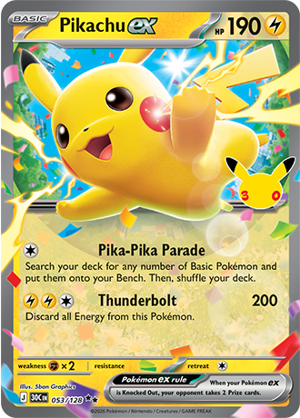 Pikachu ex - 053/128 (30C) Double Rare