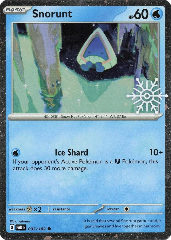 Snorunt - 037/182 (PAR) Common - Near Mint Reverse Holofoil (Holiday Calender Exclusive)